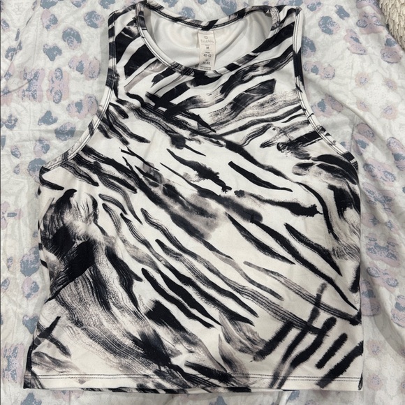 Black and White Zebra Print workout tank - Picture 1 of 2